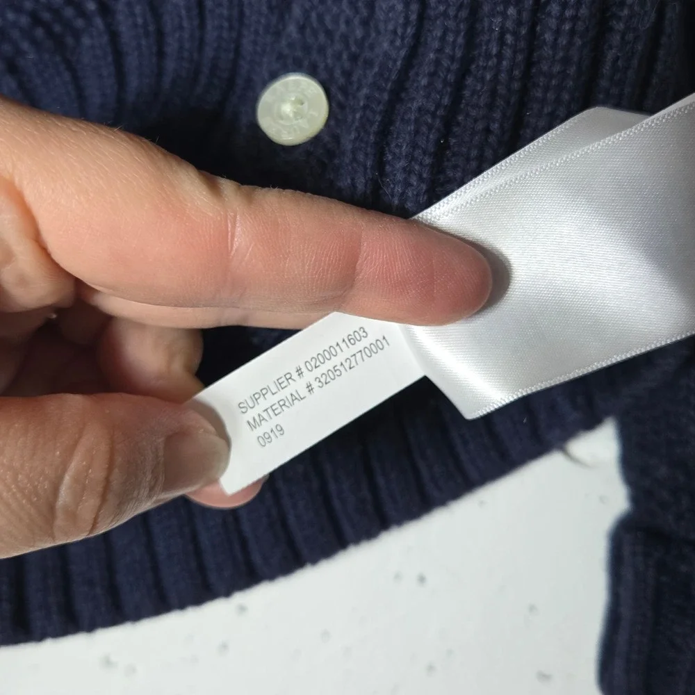 Ralph Lauren Blue Knit Button Cardigan‎ Sweater 18M Preppy Academia Old Money